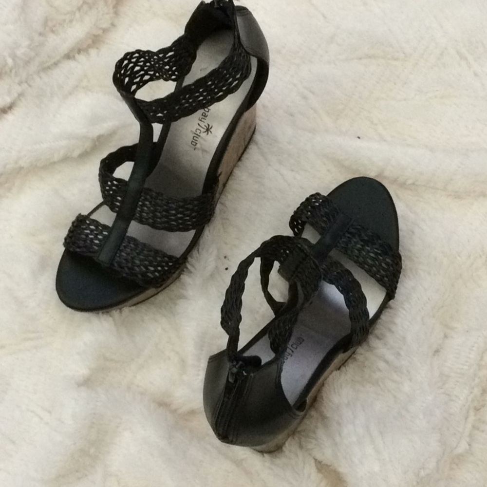Cork wedge high heels by Montego bay club sz 7.5